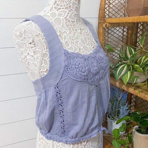 NWT Free People Sweet Something Lace Tank Lilac Purple Small - Picture 6 of 13